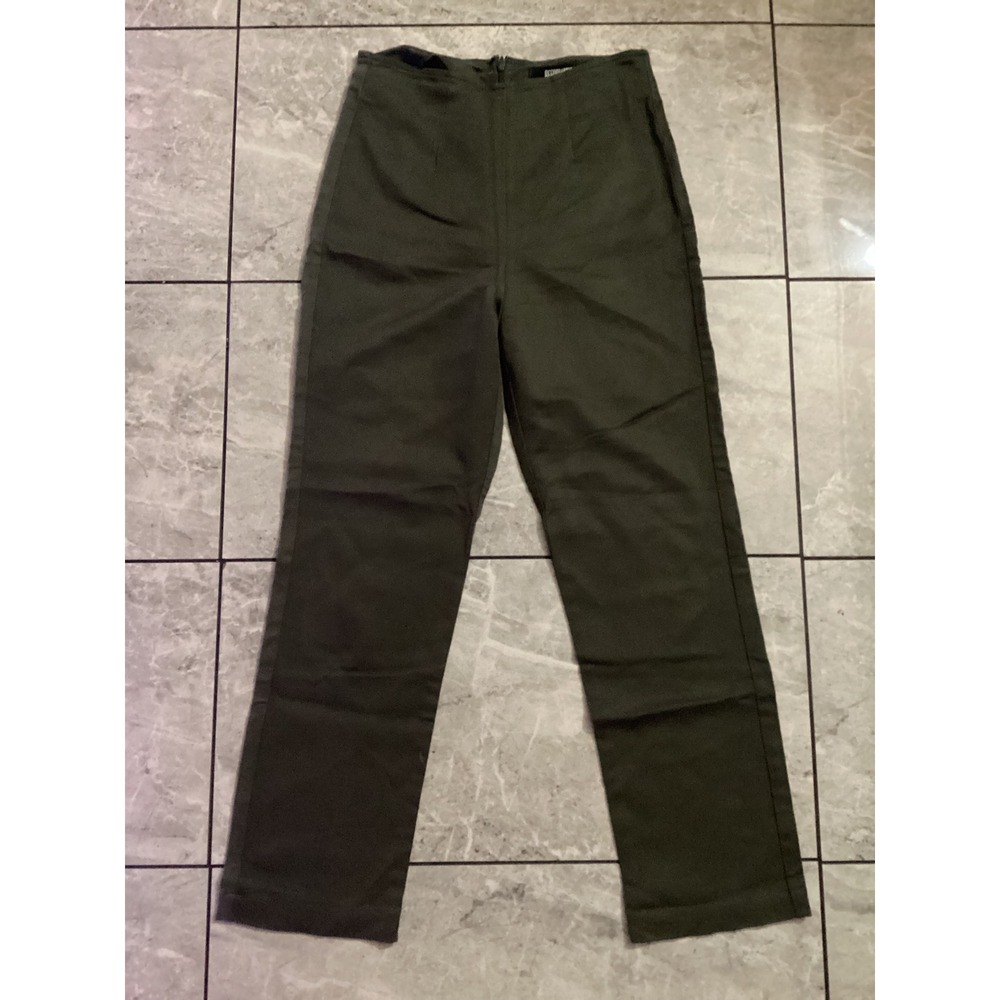 Reformation Olive Green High Waisted Straight Leg Pants Size 2P